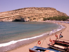 Matala beach and caves