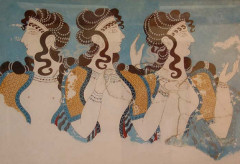 Ancient fresco in Heraklion's Archaeological Museum